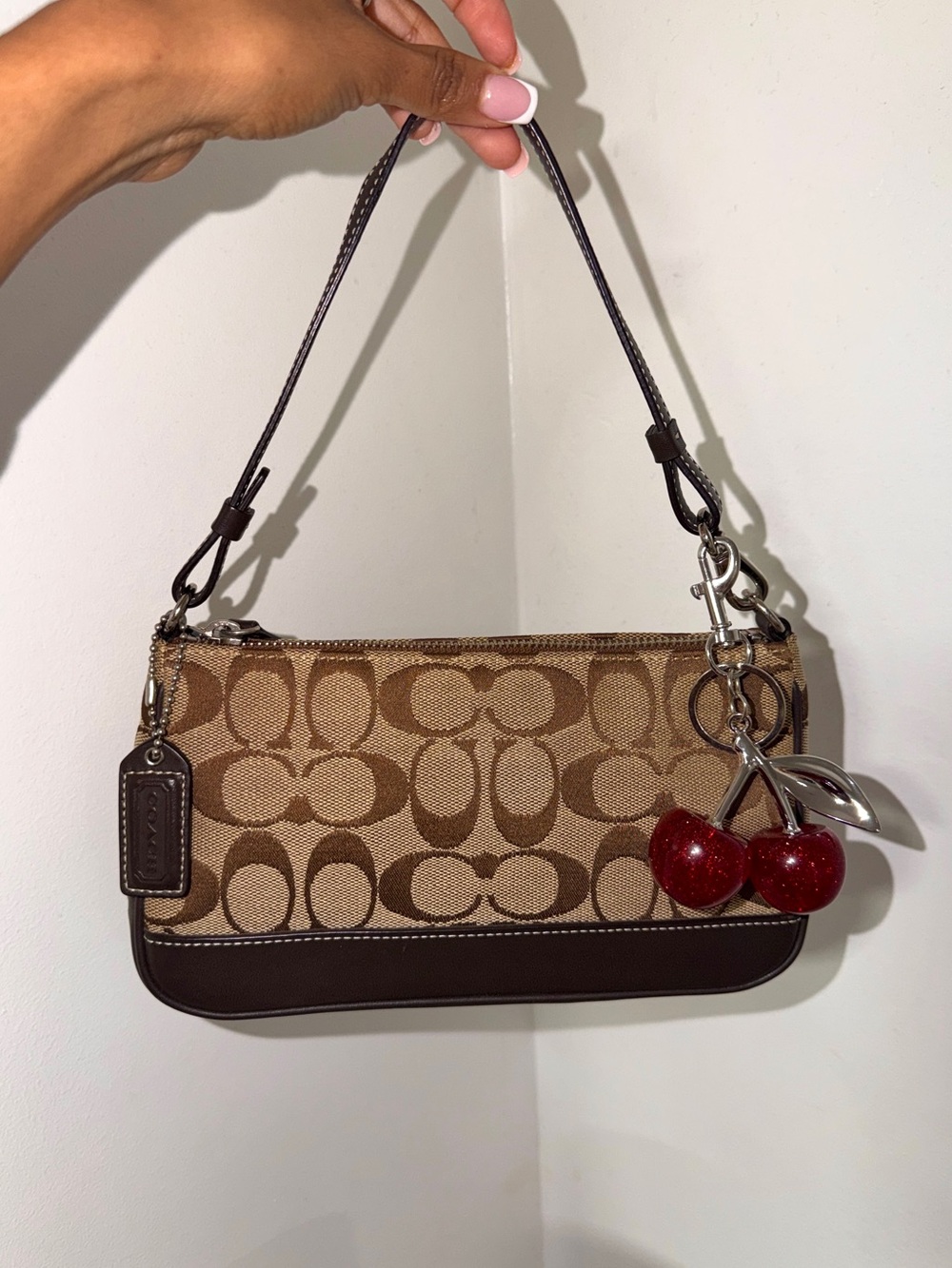 Coach Demi Signature Canvas Shoulder Bag NWOT